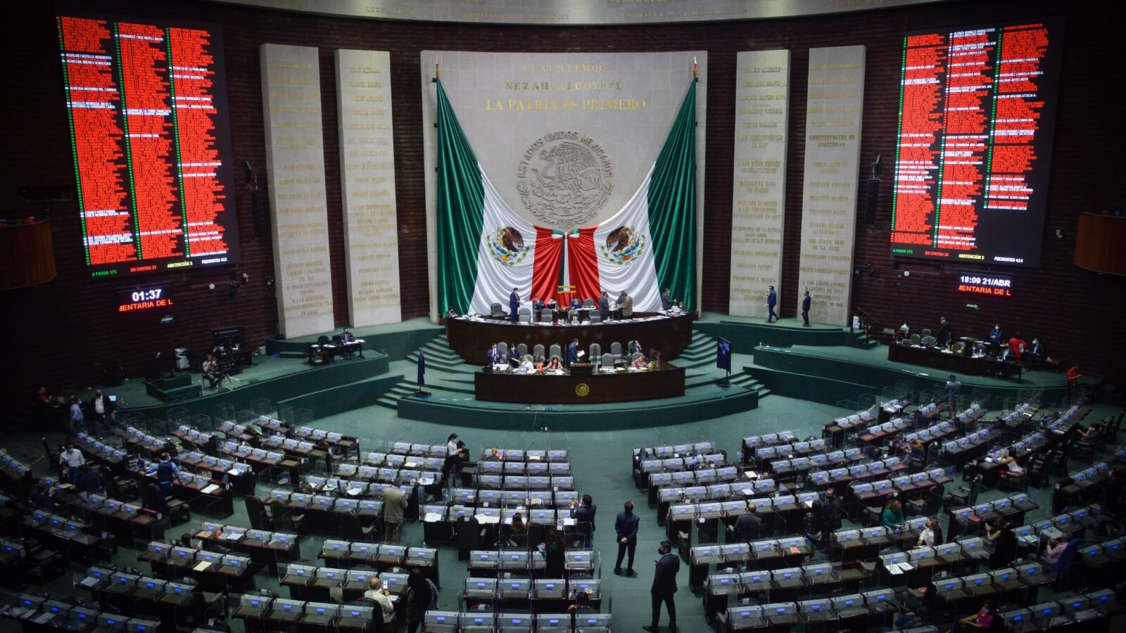 Sesión en el Senado de la República para la declaratoria de constitucionalidad del Plan B electoral.