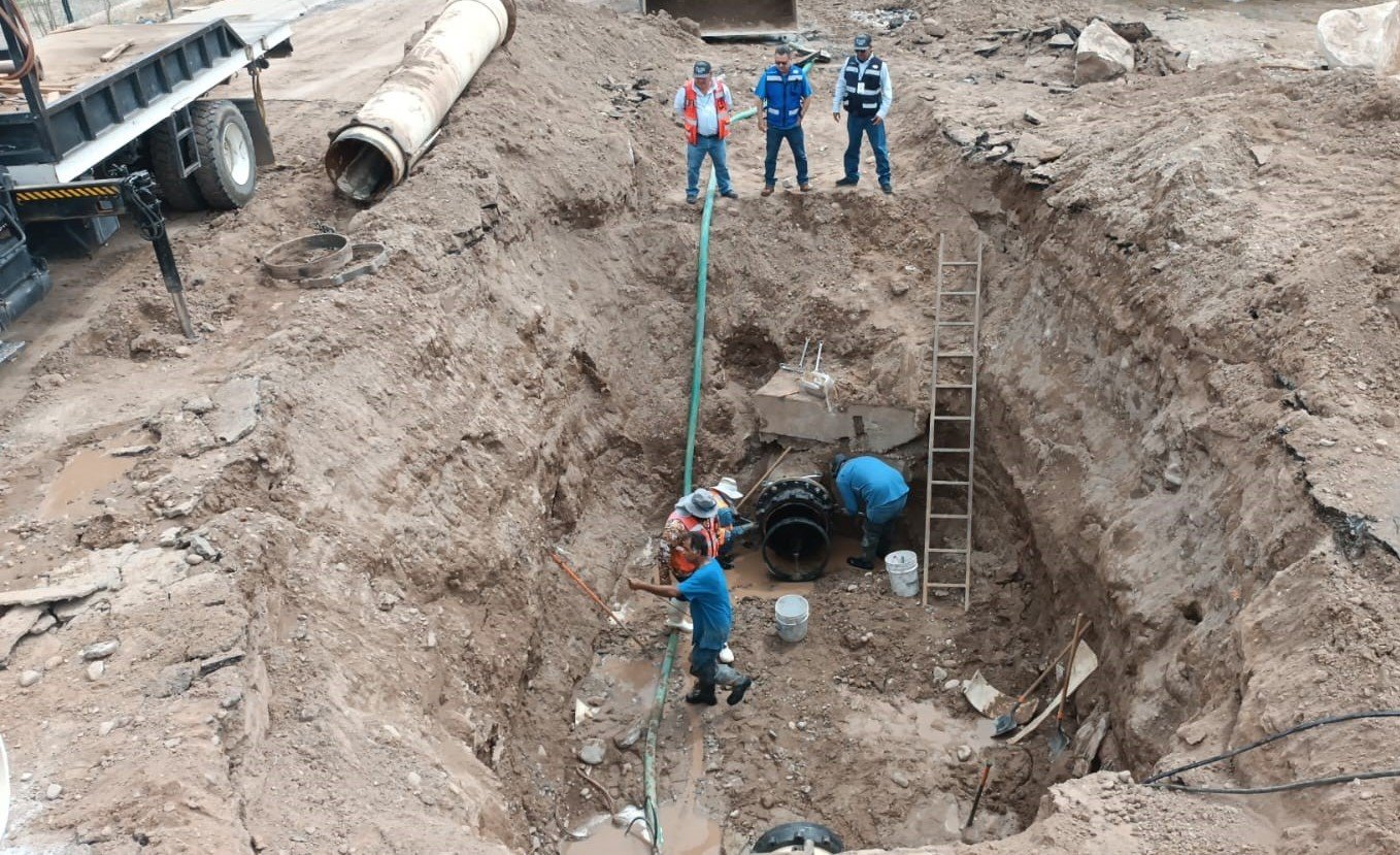 Boletín informativo de Agua de Hermosillo sobre el corte de servicio por trabajos de interconexión.