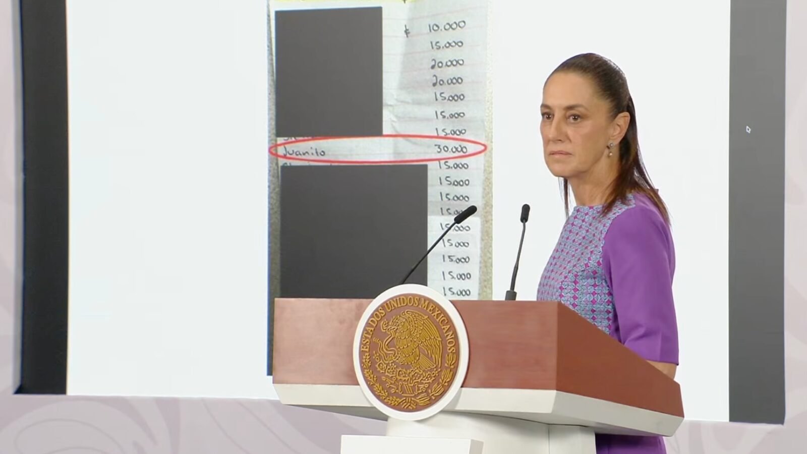 Claudia Sheinbaum cuestionando las pruebas contra el gobernador de Sinaloa durante su conferencia matutina.