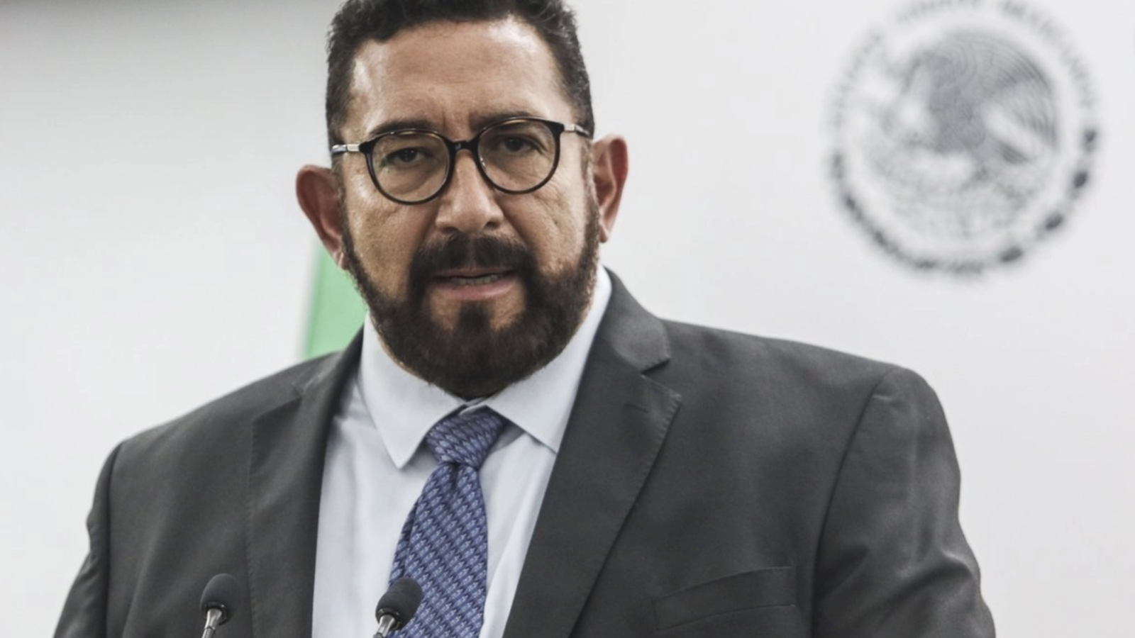 Ulises Lara López, vocero de la fiscalía, durante el anuncio sobre los agentes en Chihuahua.