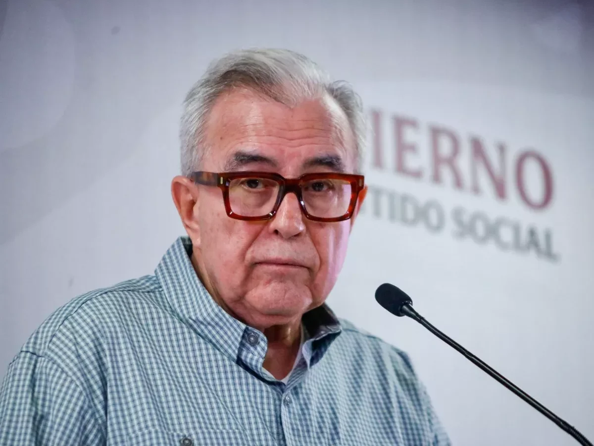 Omar García Harfuch, titular de la SSPC, durante su participación en la conferencia matutina.