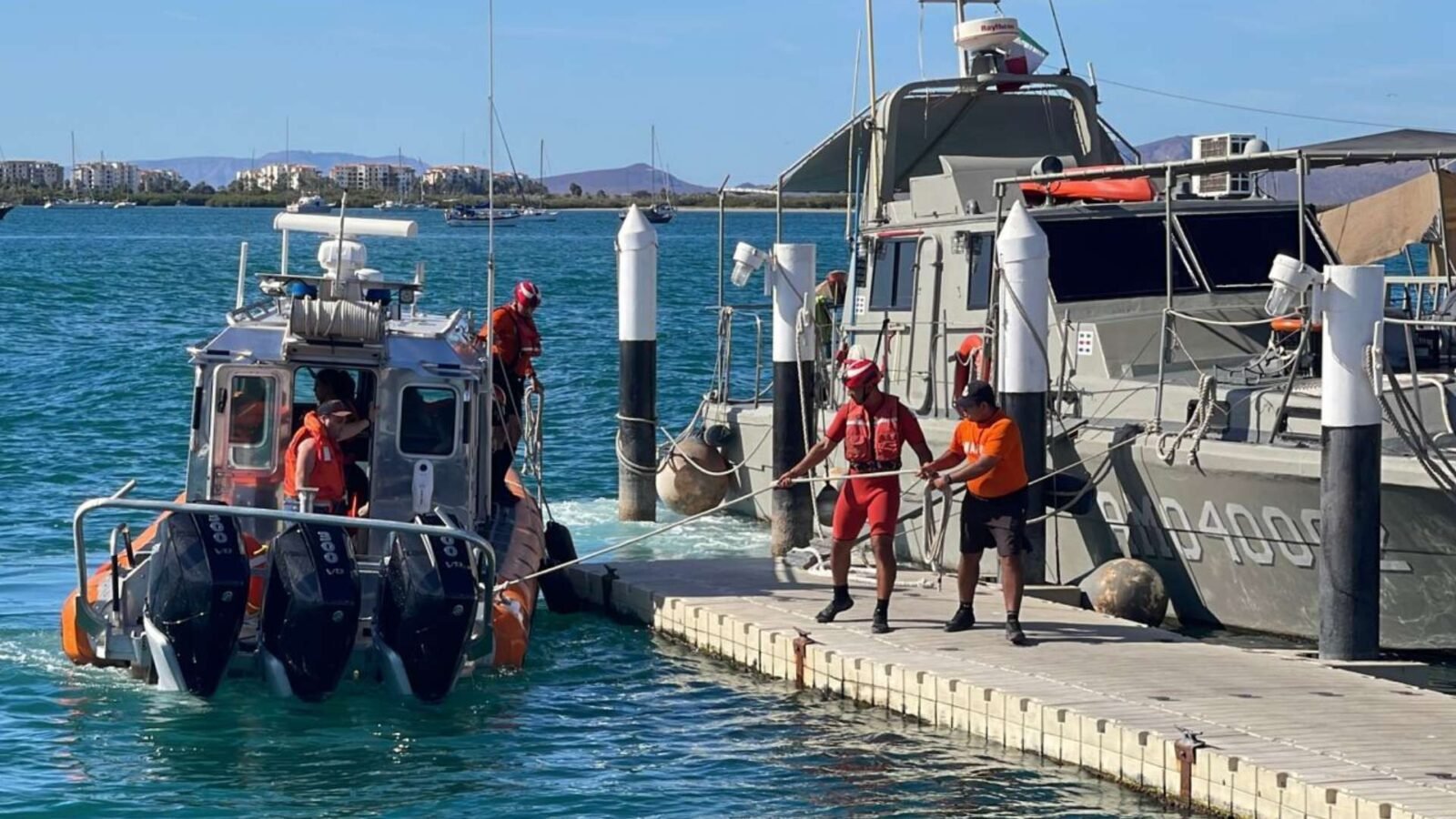 Embarcación tipo Defender de la Secretaría de Marina.