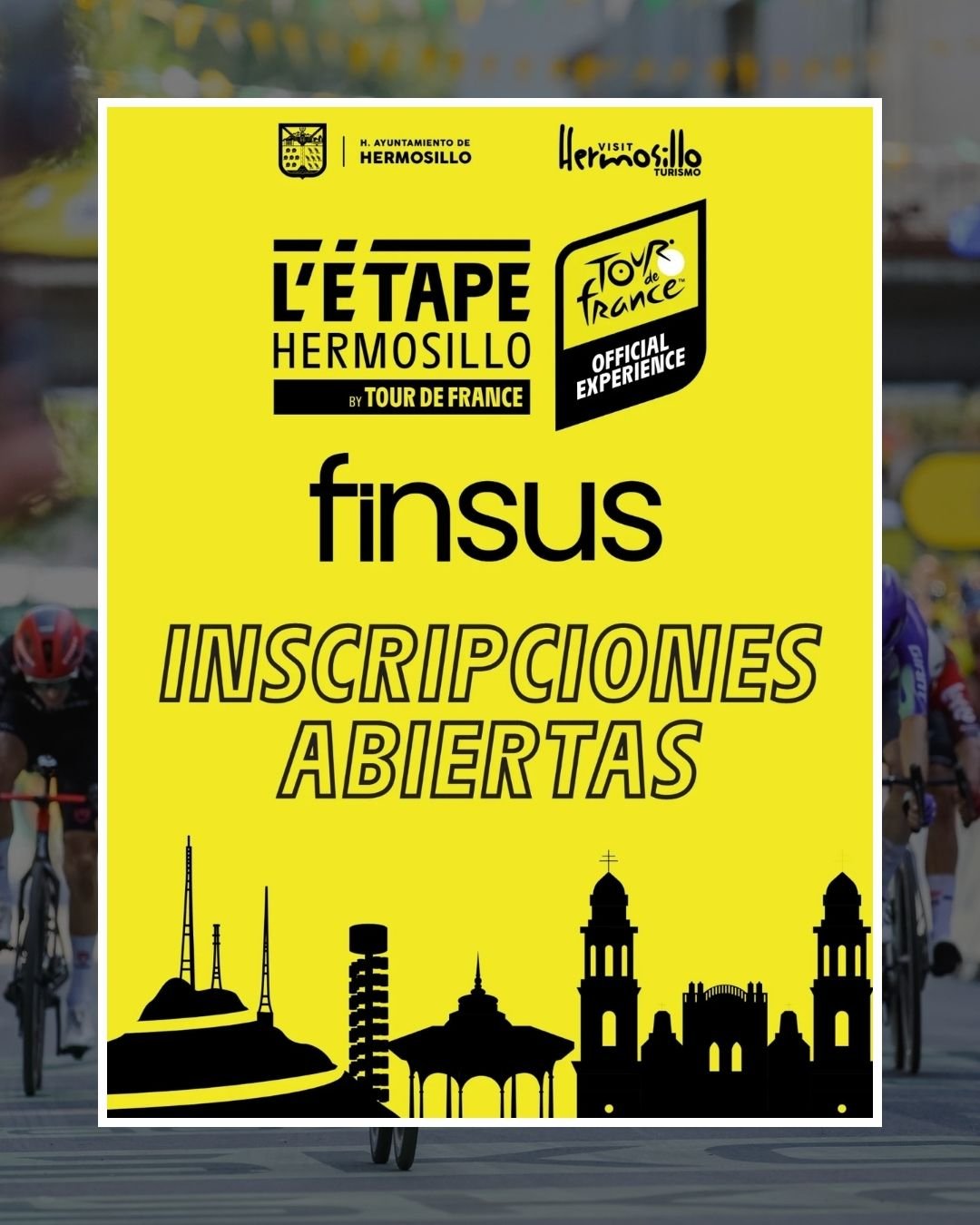 Ciclistas compitiendo, imagen de referencia para la llegada de L'Étape by Tour de France a Hermosillo.